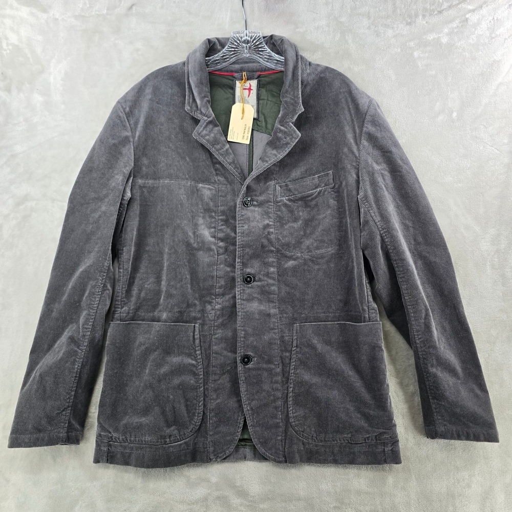 Huckberry Relwen Cord Trap Blazer Mens Medium Gray M205301 Chore Coat NEW